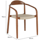 Linea Furniture Sylvia Acacia Wood Outdoor Dining Chairs