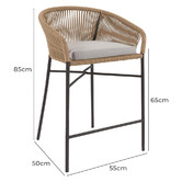 Linea Furniture 65cm Celeste Outdoor Barstools