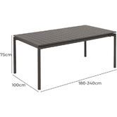 Linea Furniture Aella Outdoor Extendable Dining Table