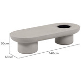 Linea Furniture Atlas Concrete Outdoor Coffee Table