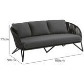 Linea Furniture 3 Seater Koa Outdoor Sofa