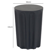 Linea Furniture Hades Concrete Outdoor Side Table