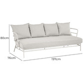 Linea Furniture 3 Seater Tiffany Outdoor Sofa