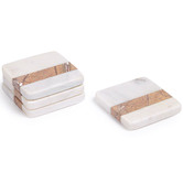 Linea Furniture Blair Marble Coasters