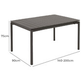 Linea Furniture Aella Outdoor Extendable Dining Table