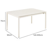 Linea Furniture Aella Outdoor Extendable Dining Table