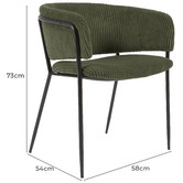 Linea Furniture Myrsky Corduroy Dining Chairs
