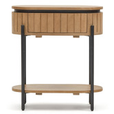 Linea Furniture Lagan Mango Wood Bedside Table with Drawer