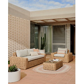 Linea Furniture Orange Jorun Power-Loomed Indoor/Outdoor Rug