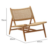 Linea Furniture Hilde Teak Wood Outdoor Lounge Chair