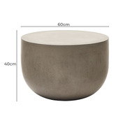 Linea Furniture 60cm Gatten Cement Outdoor Coffee Table