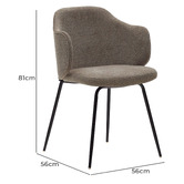 Linea Furniture Celeste Chenille Dining Chairs