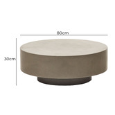 Linea Furniture 80cm Gatten Cement Outdoor Coffee Table