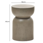 Linea Furniture Gatten Cement Outdoor Side Table