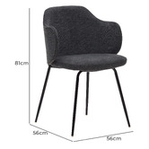 Linea Furniture Celeste Chenille Dining Chairs