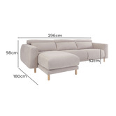 Linea Furniture 3 Seater Tertial Sofa with Chaise
