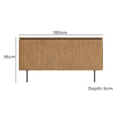 Linea Furniture Lagan Mango Wood Queen Bedhead
