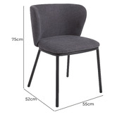 Linea Furniture Claire Chenille Dining Chairs