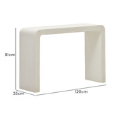 Linea Furniture Aksdal Cement Outdoor Console Table