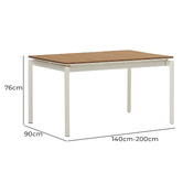Linea Furniture Capita Extendable Outdoor Dining Table