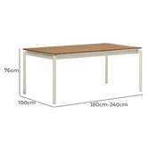 Linea Furniture Capita Extendable Outdoor Dining Table