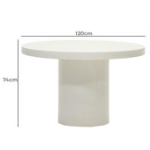 Linea Furniture Aksdal Cement Outdoor Dining Table