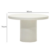 Linea Furniture Aksdal Cement Outdoor Dining Table