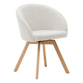 Linea Furniture Blythe Chenille Swivel Dining Chair