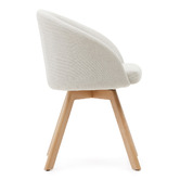 Linea Furniture Blythe Chenille Swivel Dining Chair