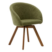 Linea Furniture Blythe Chenille Swivel Dining Chair