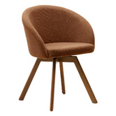 Linea Furniture Blythe Chenille Swivel Dining Chair