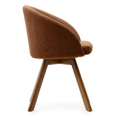 Linea Furniture Blythe Chenille Swivel Dining Chair