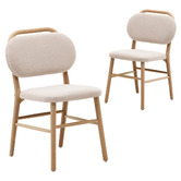 Linea Furniture Poppy Oak Wood Dining Chairs