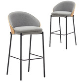 Linea Furniture 77cm Hudson Upholstered Barstools