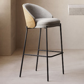 Linea Furniture 77cm Hudson Upholstered Barstools