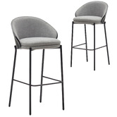 Linea Furniture 77cm Hudson Upholstered Barstools