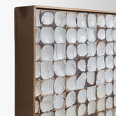 Linea Furniture Meg Mango Wood Headboard with Coconut Chips