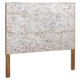 Linea Furniture Meg Mango Wood Headboard with Coconut Chips