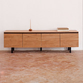 Linea Furniture Cameron 4 Door Acacia Wood TV Unit