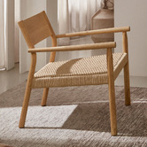 Linea Furniture Annalise Oak Wood Armchair