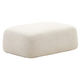 Linea Furniture Cream Penelope Boucle Ottoman