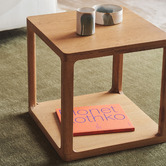 Linea Furniture Bonnie Oak Wood Side Table