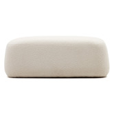 Linea Furniture Cream Penelope Boucle Ottoman