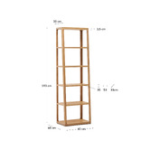 Linea Furniture Bonnie 60cm Oak Wood Shelving Unit
