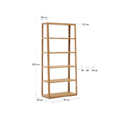 Linea Furniture Bonnie 90cm Oak Wood Shelving Unit