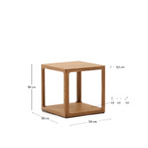 Linea Furniture Bonnie Oak Wood Side Table