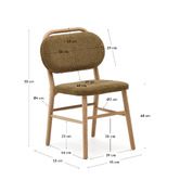 Linea Furniture Poppy Oak Wood Dining Chairs