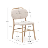 Linea Furniture Poppy Oak Wood Dining Chairs