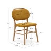 Linea Furniture Poppy Oak Wood Dining Chairs