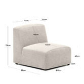 Linea Furniture Addison Armless Armchair